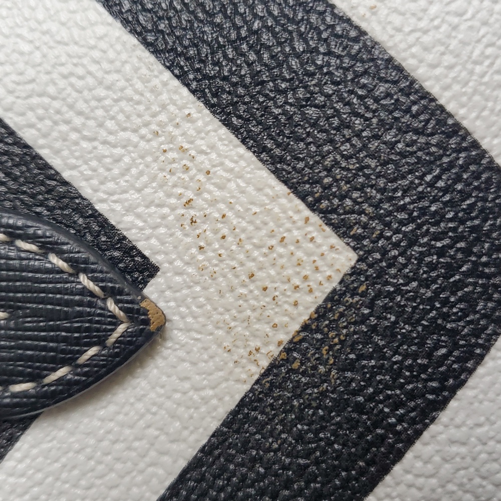 Dooney & Bourke Black and White Chevron Crossbody Bag - Picture 15 of 16